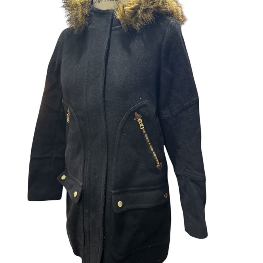 J.Crew Chateau Parka in Italian Stadium-Cloth Wool – Black (Style G9094) - Picture 5 of 8
